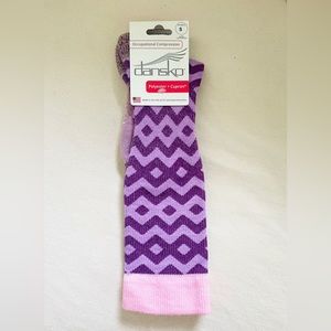 DANSKO Purple Lavender Compression Socks Polyester and Cupron Size Small NWT